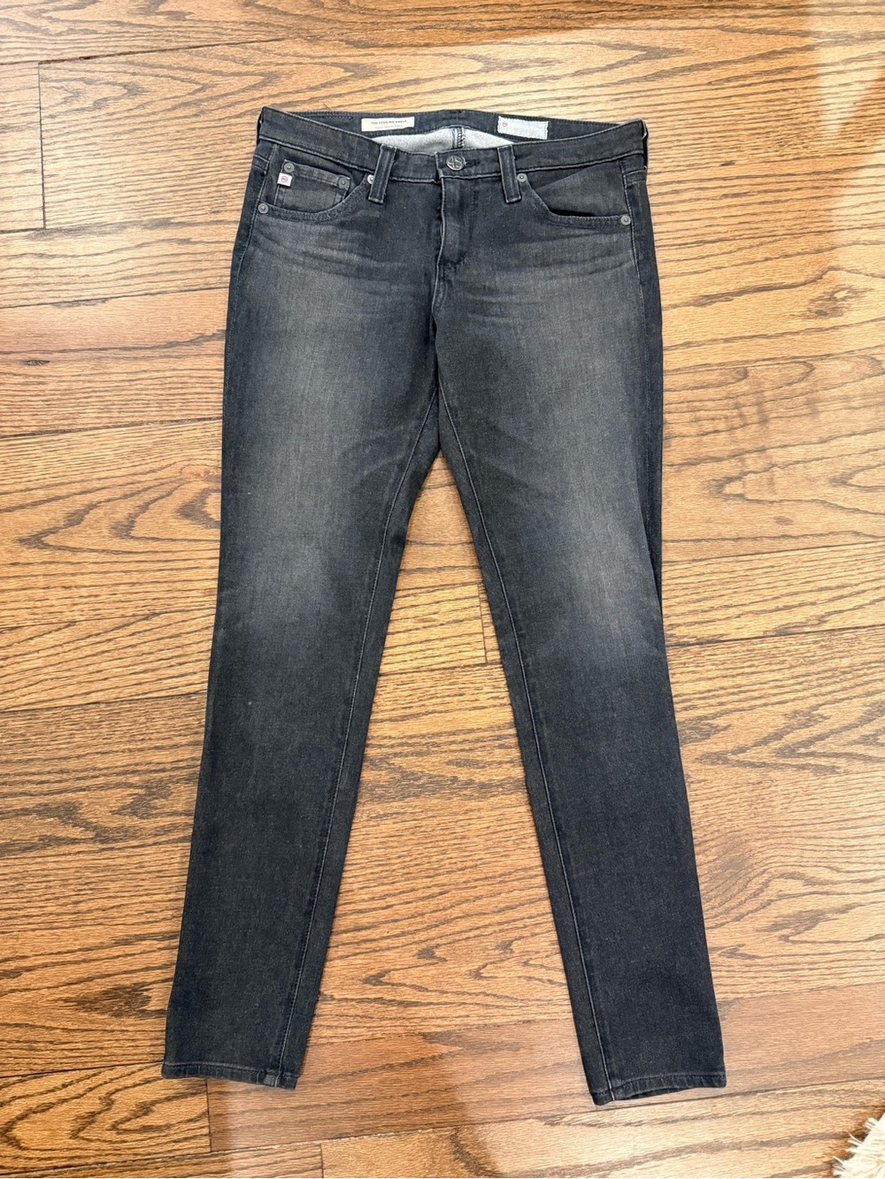 Ag Adriano Goldschmied Women's Washed Black Skinny Jeans
